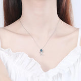 925 Silver Paceman Planet Necklace Women Lady Student Girl Fine Jewelry