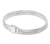 925 Silver Pan Bracelet Reflexions Multi-Chain Bangle for Women DIY Jewelry