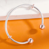 925 Silver Pan Bracelet Snake Chain Bangle
