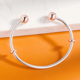 925 Silver Pan Bracelet Snake Chain Bangle