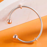 925 Silver Pan Bracelet Snake Chain Bangle