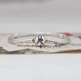 925 Silver Pan Bracelet Women Crystal Red Clap Snake Chain Lady Charm Pendant