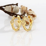 925 Silver Pan Rose Hearts Asymmetric Earrings for Women