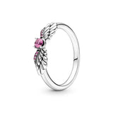 925 Silver Heart Ring Love Angel Open Ring Timeless Wish Tiara Ring