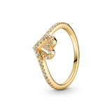 925 Silver Heart Ring Love Angel Open Ring Timeless Wish Tiara Ring