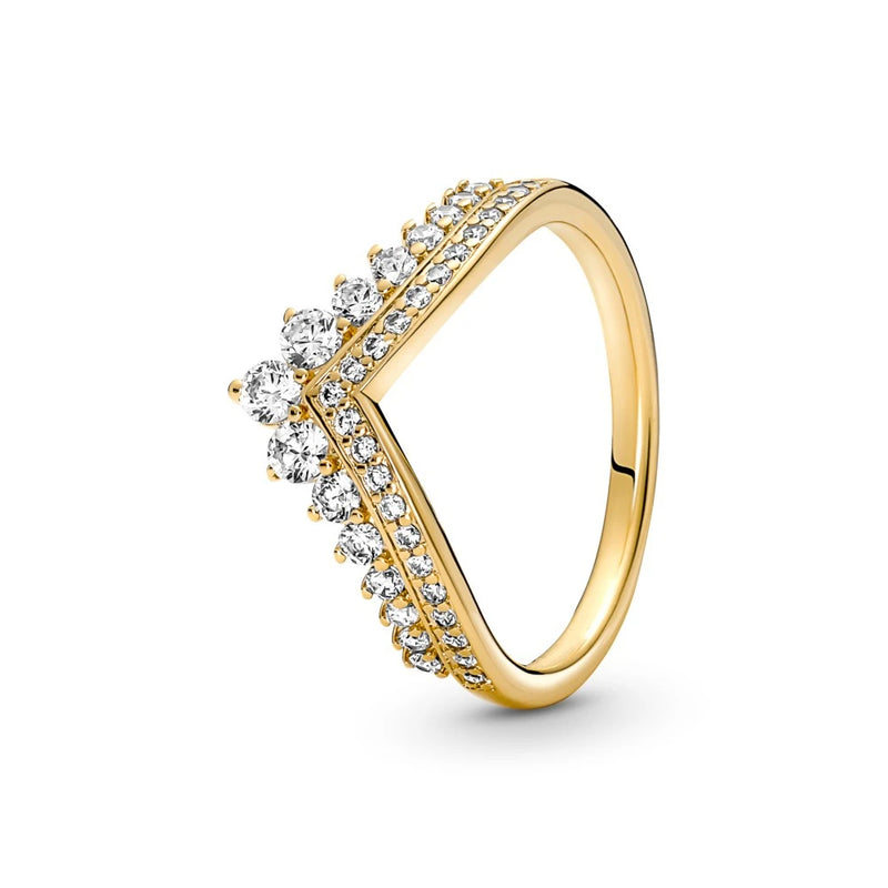 925 Silver Heart Ring Love Angel Open Ring Timeless Wish Tiara Ring
