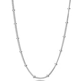 925 Silver Pan Necklace Anchor Chain Link Necklace Wedding Party Gift