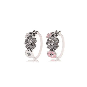 925 Sterling Silver Pan Ring Bouquet Flower Ring For Women