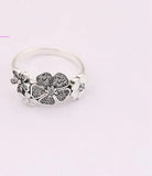 925 Sterling Silver Pan Ring Bouquet Flower Ring For Women