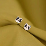 925 Silver Panda Earrings Animal Women Birthday Gift