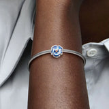 925 Sterling Silver Pansy Charm Beads for Bracelet Jewelry Women