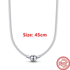 925 Sterling Silver Flower Stars Eternal Link Chain Necklace For Women
