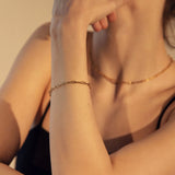 Sterling Silver Paper Clip Chain Bracelet with Toggle Clasp