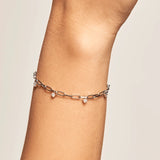 925 Silver CZ Charm Bracelet