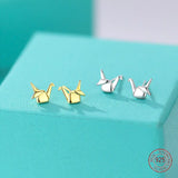 925 Silver Paper Crane Stud Earrings Romantic 14k Jewelry