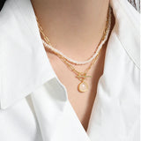 925 Silver Paperclip Chain Clear Quartz Pendant Necklace