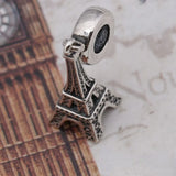 925 Sterling Silver Paris Tower Beads for Jewelry Making