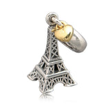 925 Sterling Silver Paris Tower Beads for Jewelry Making