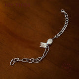925 Silver Party Bracelet Vintage English Letter Tag Thai Silver Jewelry