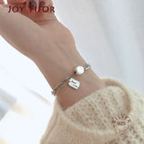 925 Silver Party Bracelet Vintage English Letter Tag Thai Silver Jewelry