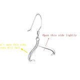 925 Silver Pearl Round Bead Semi Mount Drop Earrings