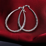 925 Silver U-Shaped Earrings Engagement Wedding Party Jewelry