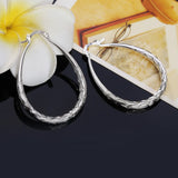 925 Silver U-Shaped Earrings Engagement Wedding Party Jewelry