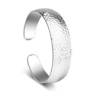 925 Silver Wide Cuff Bracelet for Women