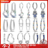 925 Silver Zircon Magic Eye Snake Earrings Women Birthday Gift