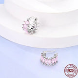 925 Silver Zircon Magic Eye Snake Earrings Women Birthday Gift