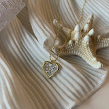 925 Sterling Silver Crystal Heart Pendant Necklace