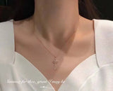 925 Silver Key Pendant Necklace 14k Plating Women Dress Jewelry