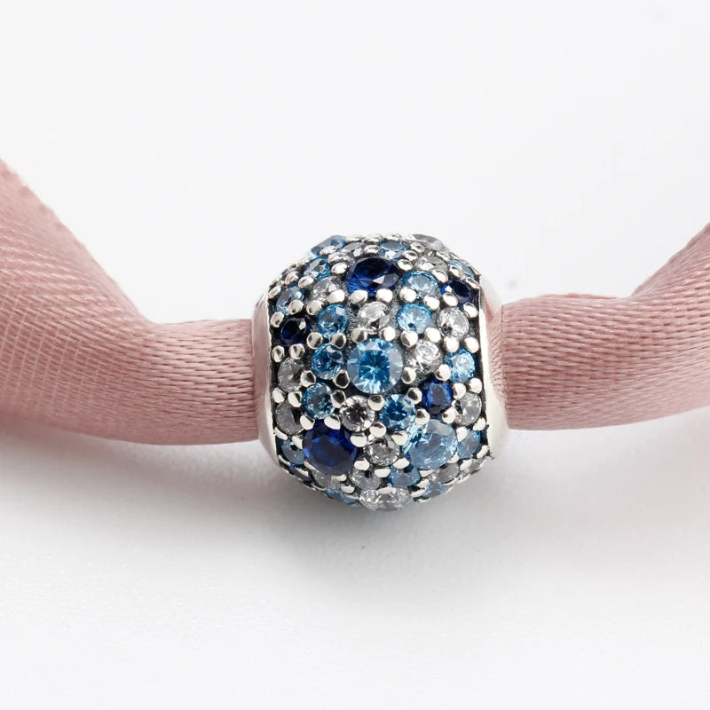 925 Silver Multi-Colored CZ Pave Bracelet Necklace Set