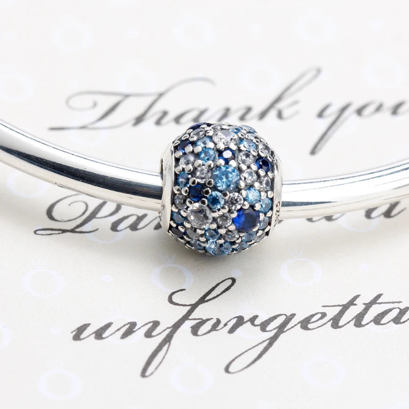 925 Silver Multi-Colored CZ Pave Bracelet Necklace Set