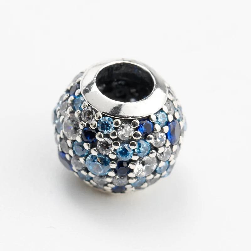 925 Silver Multi-Colored CZ Pave Bracelet Necklace Set