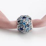 925 Silver Multi-Colored CZ Pave Bracelet Necklace Set