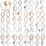 925 Silver Pave Women Rings Clear Zircon Charm Jewelry
