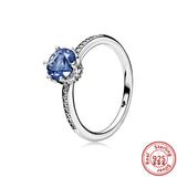925 Silver Pave Women Rings Clear Zircon Charm Jewelry