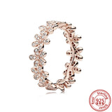 925 Silver Pave Women Rings Clear Zircon Charm Jewelry