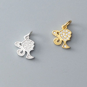 925 Sterling Silver Beauty Figure Dangle Charms