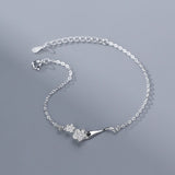925 Silver Peach Flowers Bracelet for Women