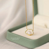 925 Silver Pearl Cloud Pendant Necklace Women Light Jewelry