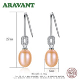 925 Silver Pearl Drop Earrings Women's Jewelry