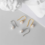 925 Silver Pearl Drop Earrings Strawberry Crystal Jewelry Women Gift