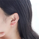 925 Silver Pearl Drop Earrings Strawberry Crystal Jewelry Women Gift