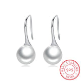 925 Silver Pearl Drop Earrings Pearls Dangle Earrings