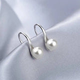 925 Silver Pearl Drop Earrings Pearls Dangle Earrings