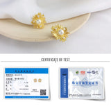 925 Silver Pearl Earring Boucle D'Oreille Female Accessory Stud