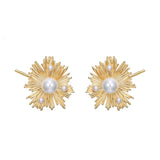 925 Silver Pearl Earring Boucle D'Oreille Female Accessory Stud