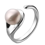 925 Silver Pearl Opening Ring for Women